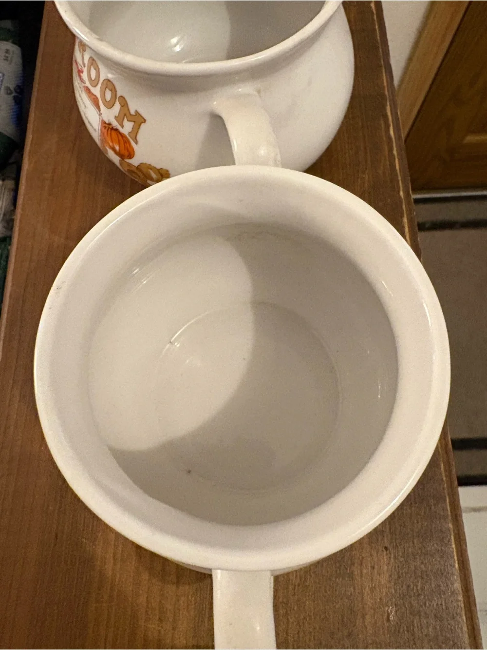 Ceramic Mushroom & Oxtail Soup Bowls - Cream Set